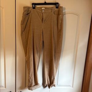J. Jill Tan Corduroy Trousers